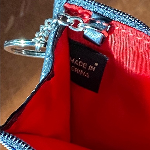 Coach Tartan slim wallet ID case card case key chain Plaid CC coach pattern - Picture 3 of 7